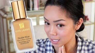 Estee Lauder Double Wear Foundation  first impression review  itsjudytime [upl. by Anaibib]