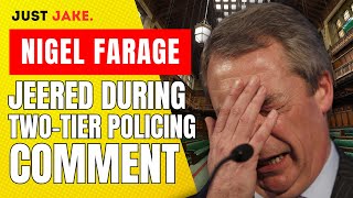 Nigel Farage Jeered During Two Tier Policing Question At PMQs [upl. by Dorran]