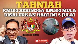 TAHNIAH SYUKUR RM100 SEHINGGA RM500 DISALUR BERMULA HARI INI [upl. by Most]