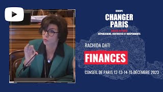 Rachida Dati  Budget 2024 de la Ville de Paris I [upl. by Ylehsa]