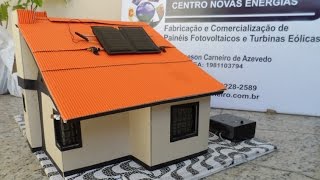 Energia Fotovoltaica  maquete demonstração [upl. by Ambrose]