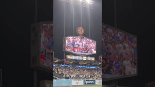 Fan Interference Review dodgers worldseries baseball mlb mlbpostseason dodgerstadium [upl. by Tiloine]