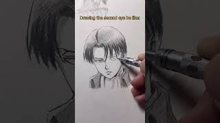 Drawing the 2 Eye be like 👁👄⦿ LEVI ACKERMAN [upl. by Alemaj]