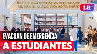 CHICLAYO evacúan de emergencia a decenas de escolares tras DESCOMPENSACIÓN MASIVA  LR [upl. by Hagen924]