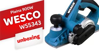 Plaina Wesco WS5343 900w  UNBOXING completo cm analise [upl. by Kinchen657]