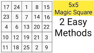 5 By 5 Magic Square  5x5 magic Square  magic square 5x5  magic square [upl. by Gianina]