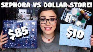 Recreating quotThe WORST Advent Calendar Everquot With Dollar Store Items  Sephora Vs The Dollar Store [upl. by Acissej]