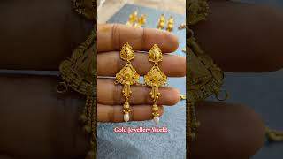 ✨New Earrings Design ❤️ Light Weight Earrings design 💃 goldearrings goldjewellery 2024 earrings [upl. by Jacintha551]