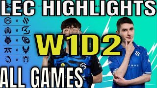 LEC Highlights Week 1 Day 2 ALL GAMES  LEC Winter W1D2 [upl. by Azirb]