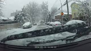 Driving in snow new york city photography like follow tiktok newyorcity snow [upl. by Wanids530]