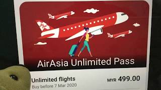 AirAsia Unlimited Pass Only MYR 499‼︎ エアアジア乗り放題パスが約1万3千円‼️ [upl. by Enelaj]