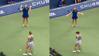 US Open 2024  Yulia Putintsevas bad behaviour with a ballgirl at the US Open [upl. by Tennos187]