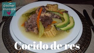 Cocido de res o caldo de res  Suscríbete a Cocinar Enamora [upl. by Afinom]