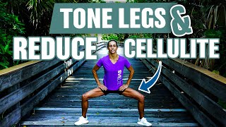 BEST Standing Exercises to TONE Legs amp REDUCE Cellulite [upl. by Derward]