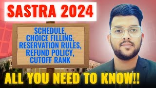 SASTRA University Admission 2024  All branch cutoff  Fee details  Reservation rule sastra vit [upl. by Fatma770]