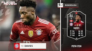 FIFA 22 POTM DAVIES REVIEW  86 POTM DAVIES PLAYER REVIEW  FIFA 22 ULTIMATE TEAM [upl. by Vin]