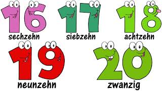 GERMAN Numbers Song 120  Zählen von 1 bis 20  Zahlenlied Zahlen Lernen [upl. by Arykat]