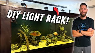 500 Gallon Plywood Aquarium  Cichlid Update Maintenance amp DIY Aquarium Lighting Rack [upl. by Shiri]