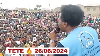 Forte Discurso de Venâncio Mondlane na Província de Tete 26062024 😁 [upl. by Sauers]