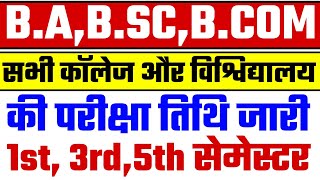 College Exam 2024  BABSC BCOM New Exam Date 2024 BABSC BCOM New Time Table 2024 [upl. by Gally]