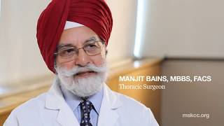 Meet Thoracic Surgeon Manjit Bains  Memorial Sloan Kettering [upl. by Netsirk277]