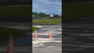 Watching flight land by the runway at funafuti tuvalu airportfunafutiinternationalairport [upl. by Elyssa]