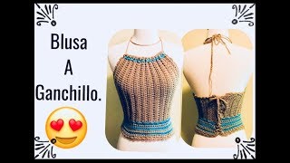 Blusa a ganchillo facil  Tejiendo Con Erica [upl. by Jasmina]