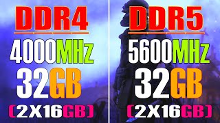 DDR5 RAM 5600 MHz vs DDR4 RAM 4000 MHz  8 PC GAMES TEST [upl. by Aihsila294]