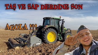 JOHNDEERE 120MAGOLA 300 PLUS TAÅž VE SAP GÃ–MME MAKÄ°NESÄ°TEK SEFERDE TARLA HAZIRLAYAN TEK MAKÄ°NE [upl. by Sumner742]