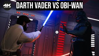 Darth Vader vs ObiWan  4K 60 FPS [upl. by Telford245]