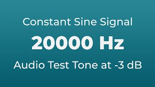 20000 Hz Sound Audio Test Tone  20000 Hertz Sine Signal  20 kHz [upl. by Rustie]