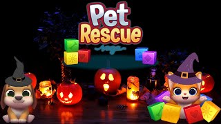 Pet Rescues Saga Gameplay Level 380 featuring Halloween Petopia 2023 [upl. by Ahsinor]