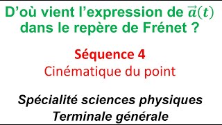 Mais doù vient lexpression de laccélération dans un repère de Frénet [upl. by Shields628]