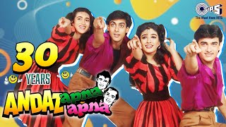 30 Years Of Andaz Apna Apna  Aamir Khan Salman Khan Karishma Kapoor Raveena Tandon  90s Hits [upl. by Dobson]