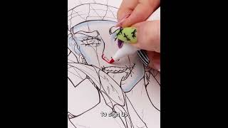 Drawing a Spooky Killer Clown for Frightober 2023 [upl. by Rondon]