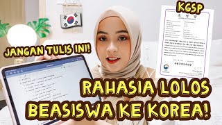 TIPS LOLOS BEASISWA KE KOREA 🇰🇷 AKU BONGKAR RAHASIANYA 🤫  KGSP GKS [upl. by Aihcrop]