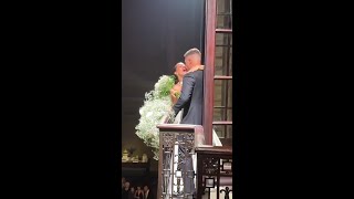 Wedding guests surprise newlyweds with ABBA flash mob [upl. by Anaeerb606]