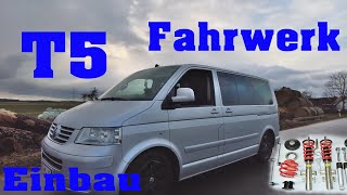 Fahrwerkseinbau beim VW T5  Umbau  Tuning [upl. by Reivax]