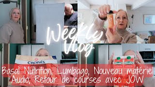 Weekly Vlog N°46  Basal Nutrition Rangement sous sol Lumbago Soft Box et Retour de courses JOW 🛒 [upl. by Arjan915]