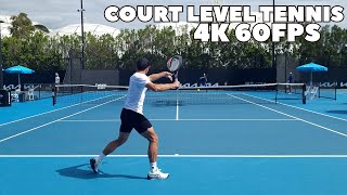 Aslan Karatsev Court Level Practice  2022 Australian Open 4K 60FPS [upl. by Toomin]