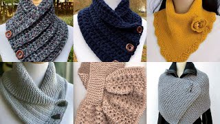 Crochet Button Cowl Super Bulky Boston Harbor Scarf Chunky wool blend functional button cowl [upl. by Huskamp]