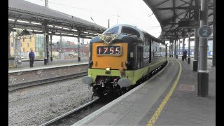 Deltic Class 55 No D9000 Royal Scots Grey  Class 90 No 90001  Newcastle  21st April 2023 [upl. by Notaek]