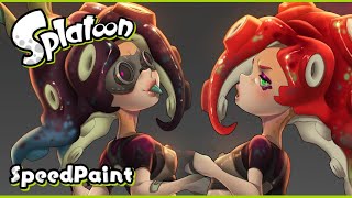 Octolings Splatoon  SpeedPaint [upl. by Bigod]