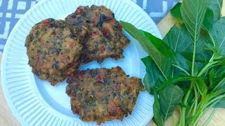 Jamaican Callaloo Fritters Recipe [upl. by Ecirted]