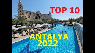 TOP 10 BEST 5 STAR ALL INCLUSIVE RESORT ANTALYA TURKEY 2022 [upl. by Gypsy]