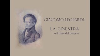 GIACOMO LEOPARDI  LA GINESTRA [upl. by Eisler]