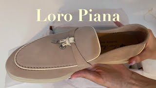 Loro Piana Summer Charms Walk Suede Loafers Sandstone  حذاء لورو بيانا ساند ستون [upl. by Lundgren]