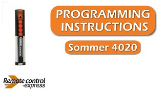 Programming my remote Sommer 4020 [upl. by Ravel]