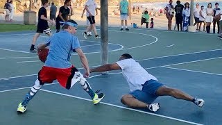 Professor vs Trash Talker 1v1 for 100 EPIC beach court [upl. by Ayouqes]