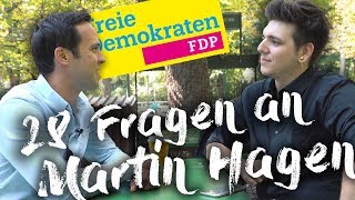 28 Fragen an Martin Hagen  Spitzenkandidat FDP Bayern [upl. by Aneerhs]